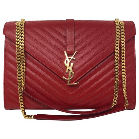 ysl red bag gold chain|ysl gold crossbody bag.